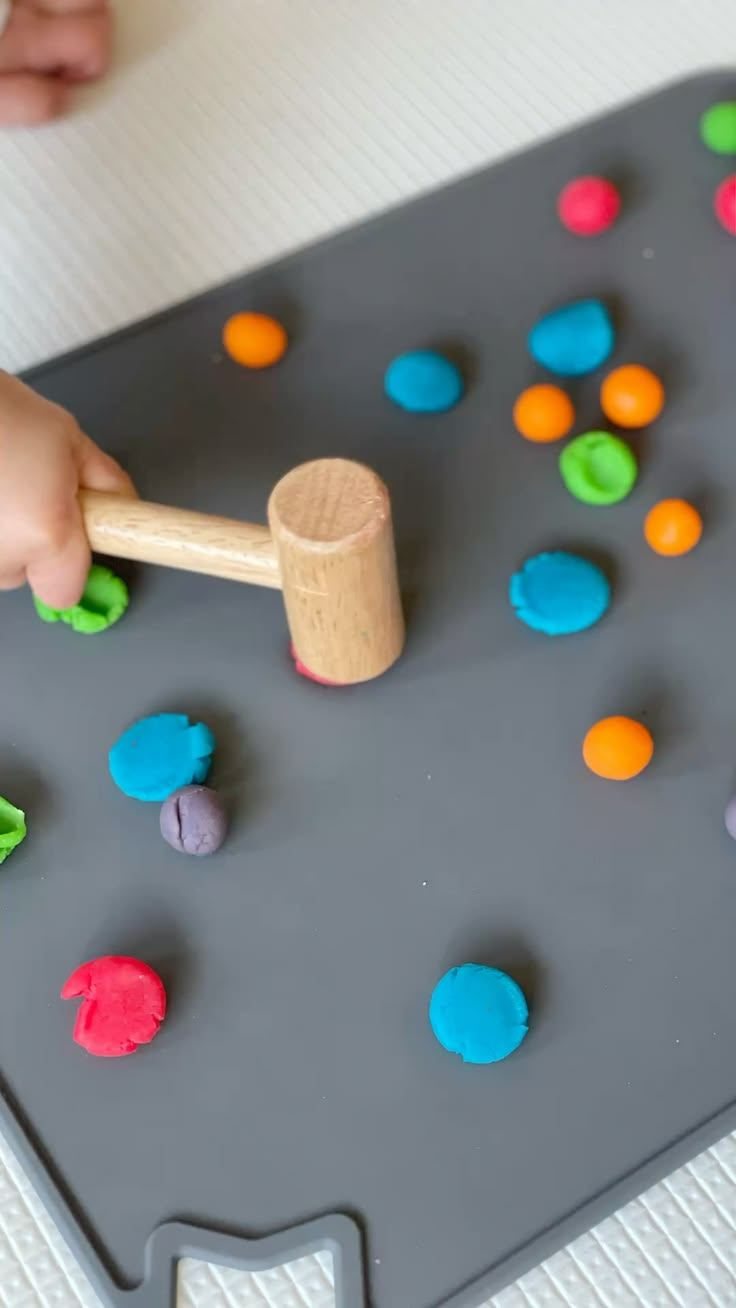 A child working with playdough